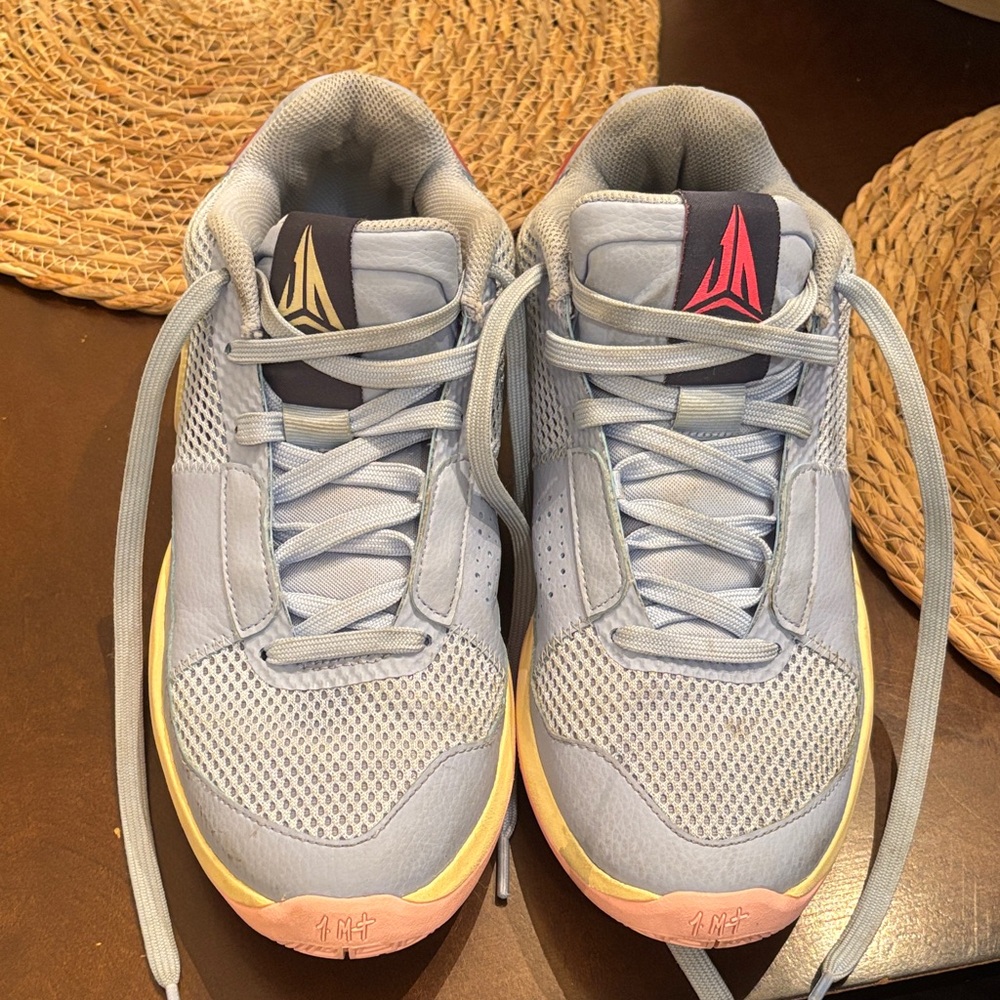 Nike Light Blue and Pink Sneakers—Worn indoors only.  Slightly worn
